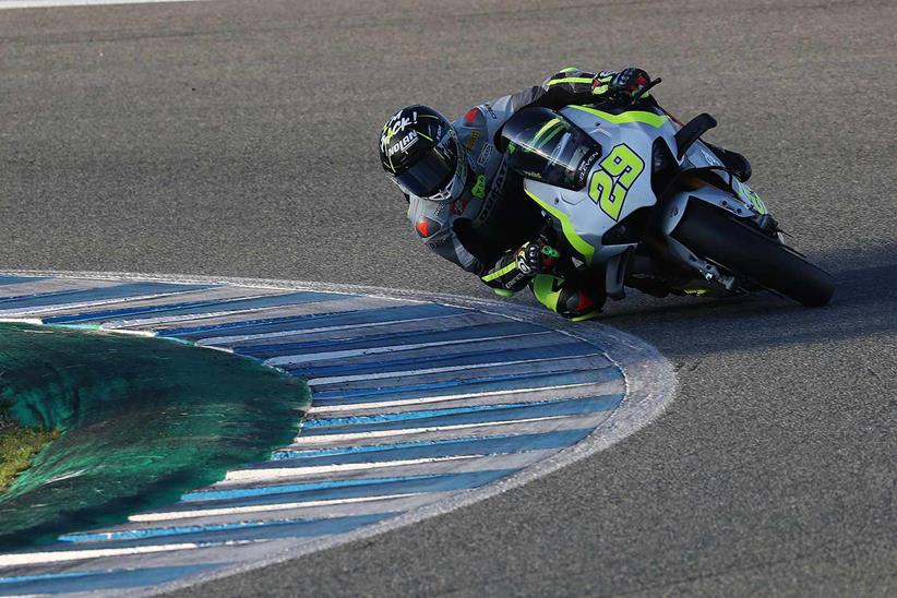 Andrea Iannone in action at the Jerez Test