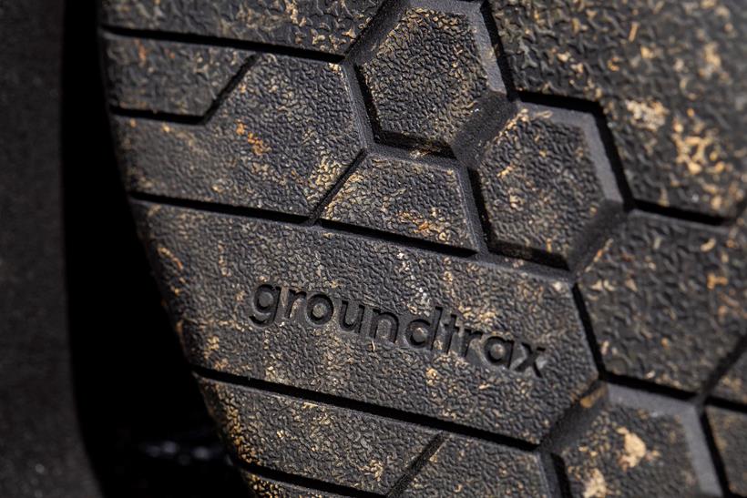 Close up on the sole of the TCX Airtech 3 GoreTex boots, showing 