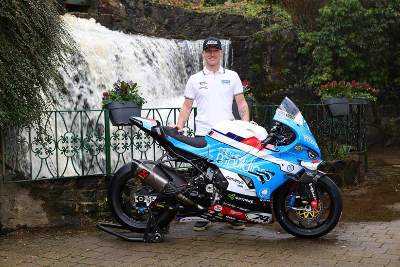 Davey Todd with his Cheshire Mouldings BMW M1000 RR Superstock bike