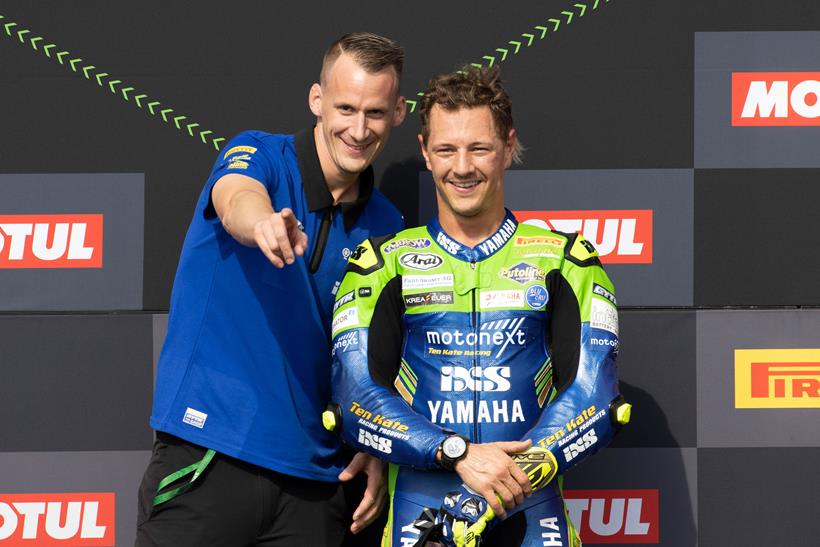 Kervin Bos (left) is the Ten Kate Racing team boss