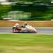 Goodwood sidecar on track cornering right