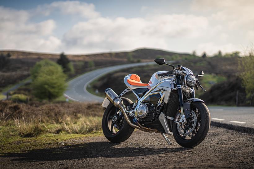 Norton V4CR static shot overlooking view