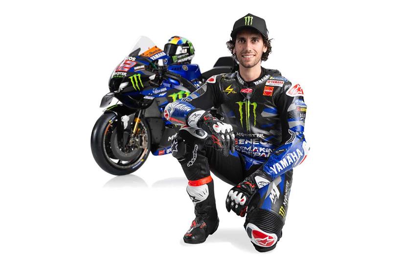 Alex Rins with his 2024 Monster Energy Yamaha M1