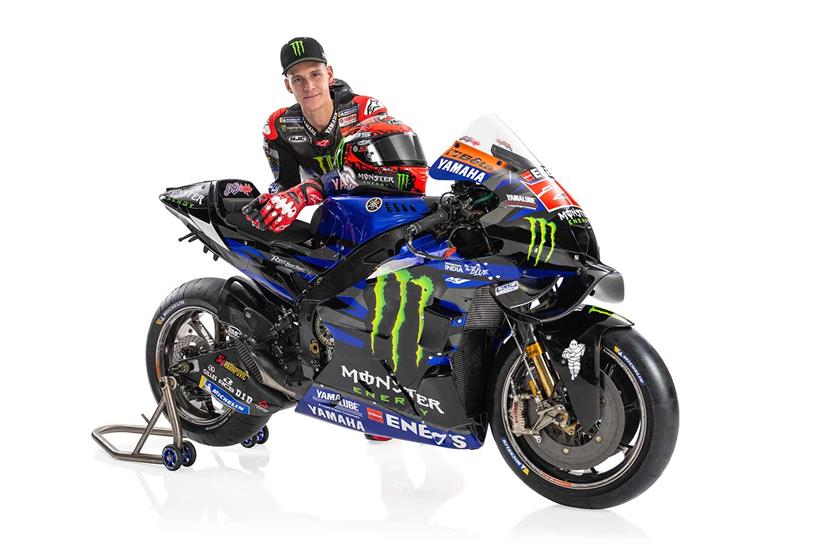 Fabio Quartararo with his 2024 Monster Energy Yamaha M1