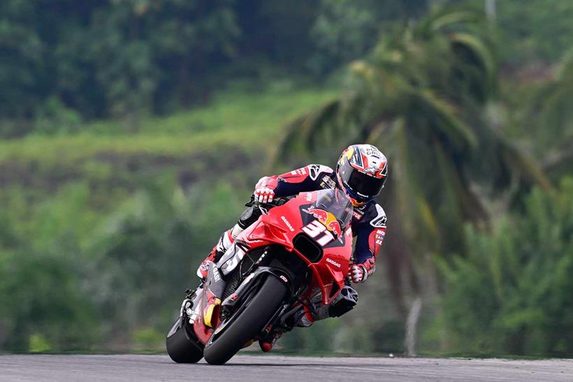 Pedro Acosta in action for Red Bull GASGAS Tech3 at the MotoGP Sepang Test