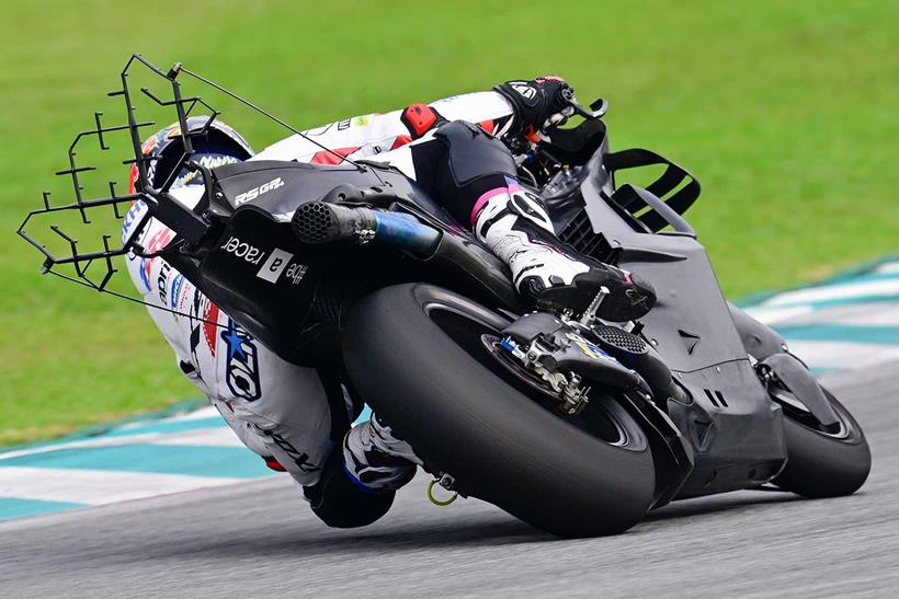 Miguel Oliveira uses a Aero Rake during the Sepang Test