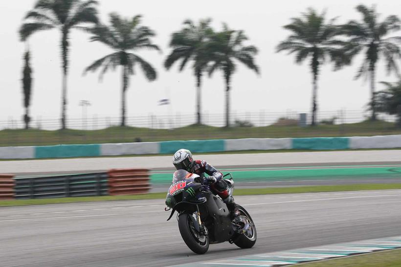 Fabio Quartararo tests the new Monster Energy Yamaha M1 at Sepang