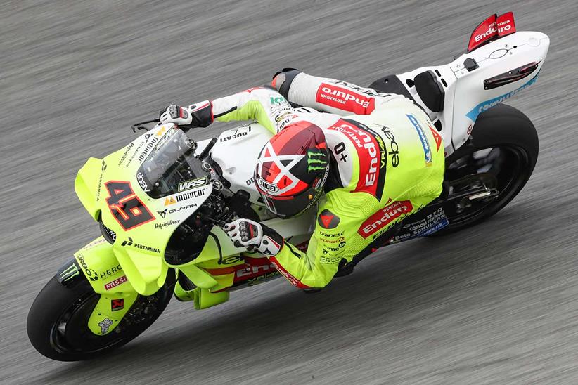 Fabio Di Giannantonio in action for VR46 Racing Ducati at the MotoGP Sepang Test