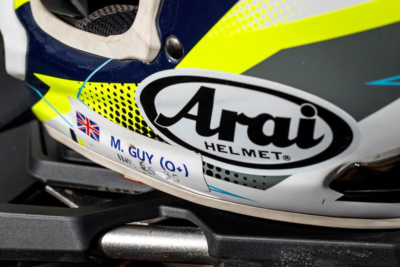 Side shot of the Arai MX-V helmet