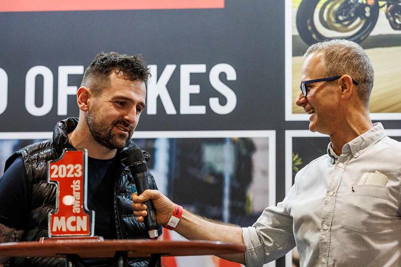 MCN Rider of the Year 2023 Michael Dunlop chats to James Whitham on the MCN World of Bikes Stage