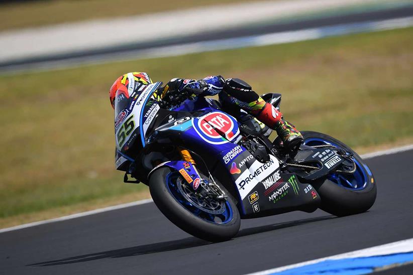 Andrea Locatelli in action at the Phillip Island WorldSBK Test