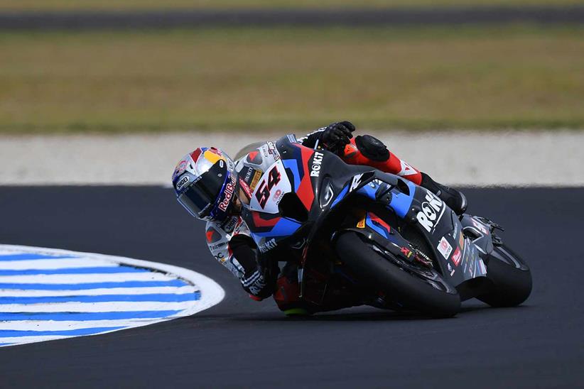 Toprak Razgatlioglu in action at the Phillip Island WorldSBK Test