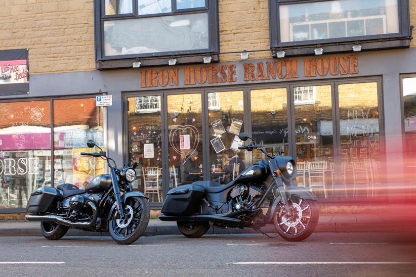 Our two baggers outside the Iron Horse Ranch House