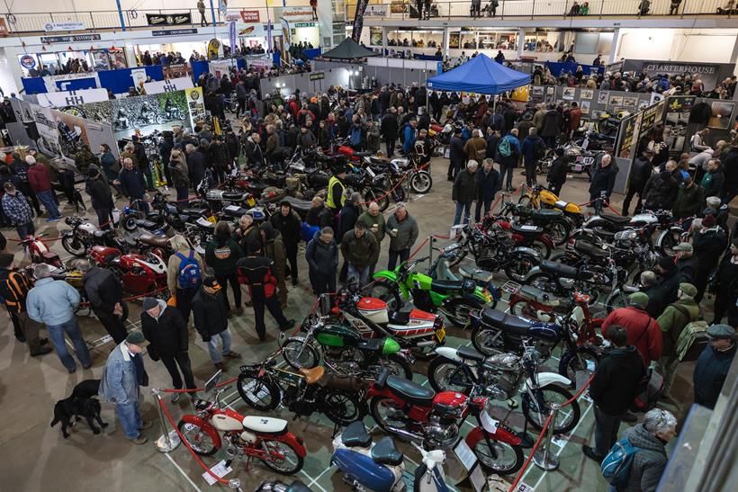 Bristol Bike Show customers enjoy the classic machinery on display