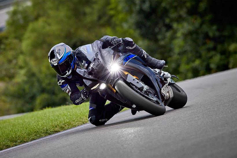 Cornering on the 2024 Yamaha R1M