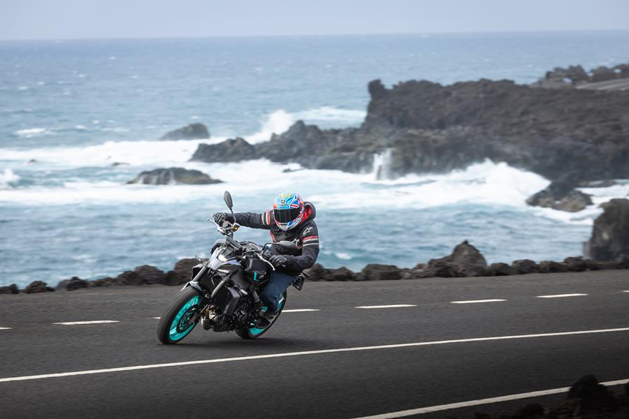 2024 Yamaha MT-09 ridden by the seaside