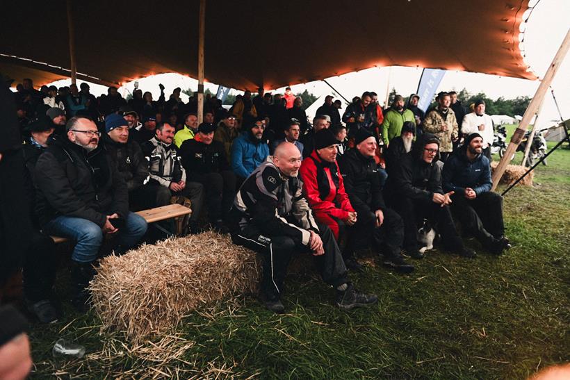 Crowd watching talks at lightweight adventure festival