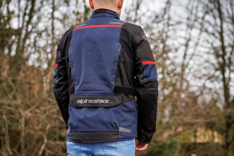 Alpinestars Andes V2 Drystar textile jacket photographed from behind