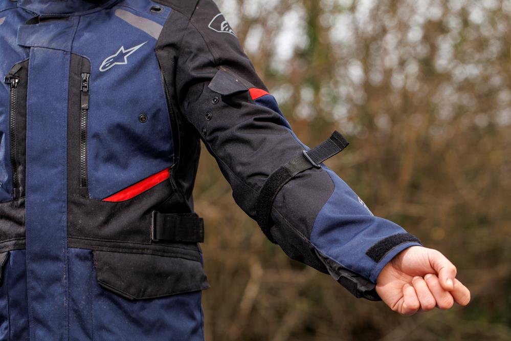 Alpinestars Honda Andes V3 Jacke, Small – Grau/Blau/Rot, Langarm Mit Reißverschluss