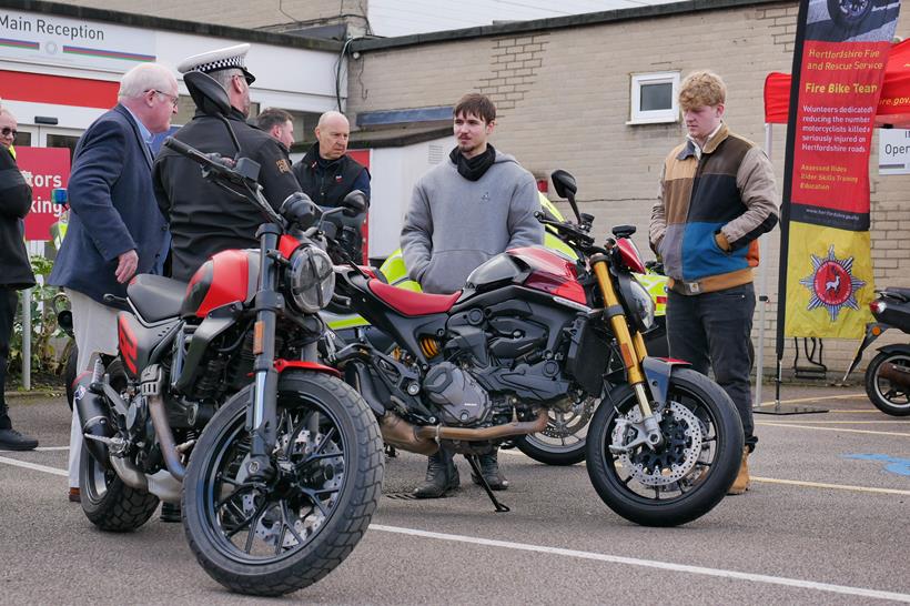 Young riders chat with police at Project Apex