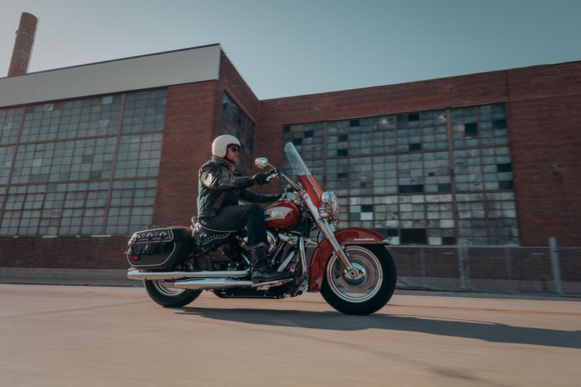 A side view of the Harley-Davidson Hydra-Glide Revival