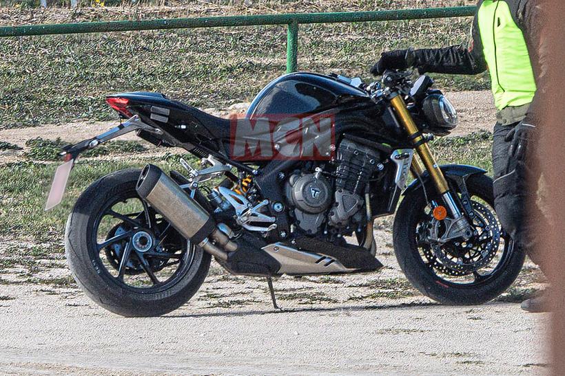 Triumph Speed Triple RS spy shot right side