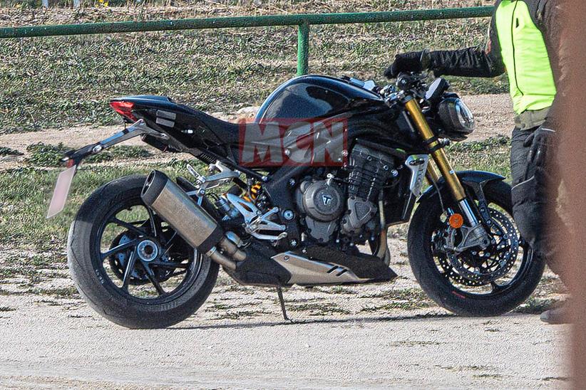 Triumph Speed Triple RS spy shot right side