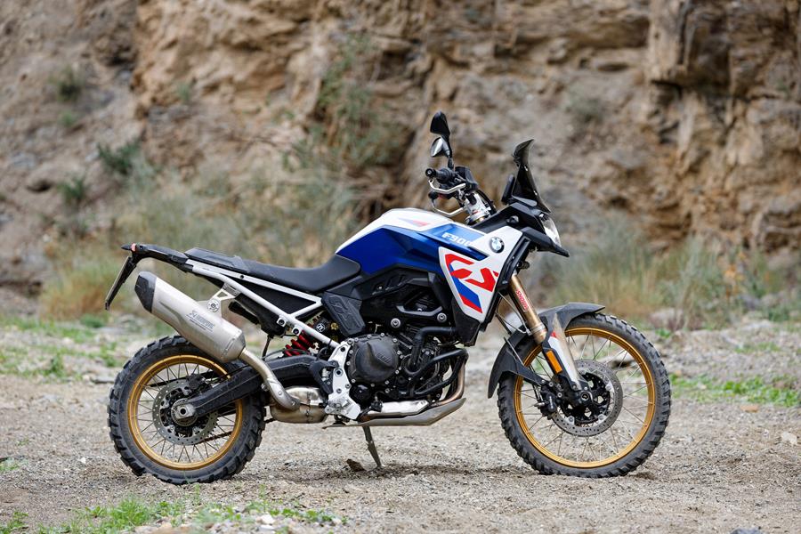 BMW F900GS fitted with Rally pack right hand static shot