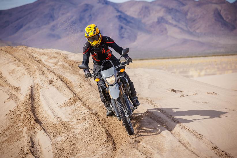 Alpinestars Tech-Air Off-Road worn by rider on a sand dune