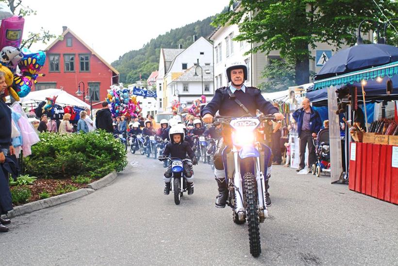 Roy Pratt leading a parade