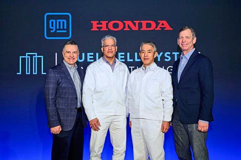 Honda and GM partner on a mission to make affordable hydrogen cells