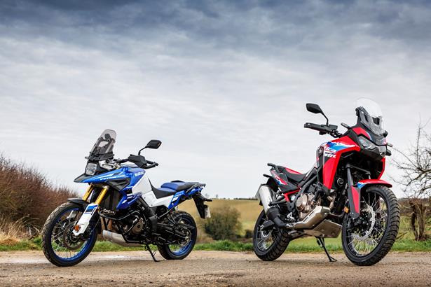 Suzuki v strom 1050 online vs honda africa twin 1100