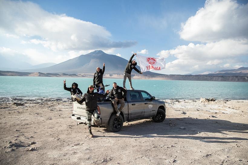 The team posing after their successful record attempt