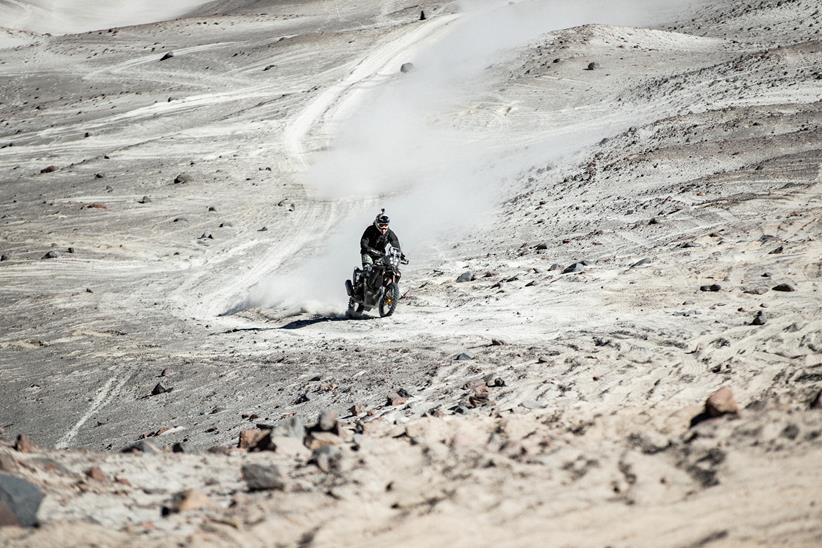 Pol Tarrés riding on remote dirt path