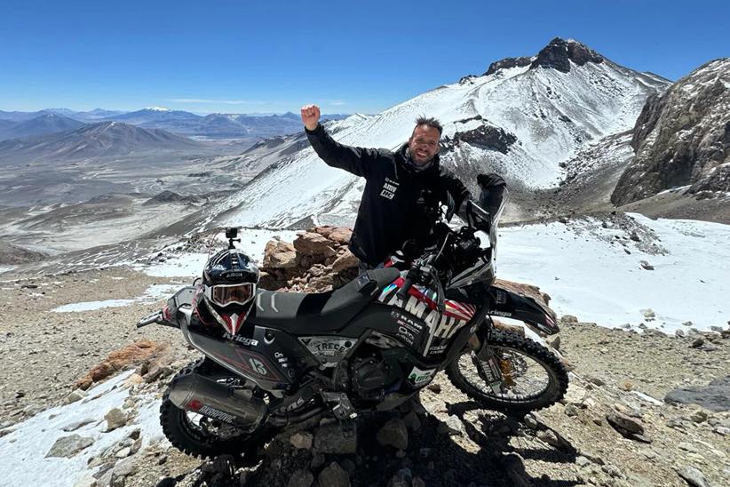 Pol Tarrés at the highest point ever reached via multi-cylinder motorcycle