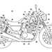 Honda 350 scrambler drawing