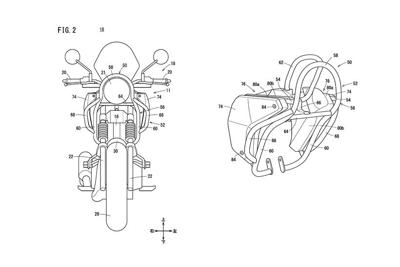 Honda GB350 front and crash bar detail