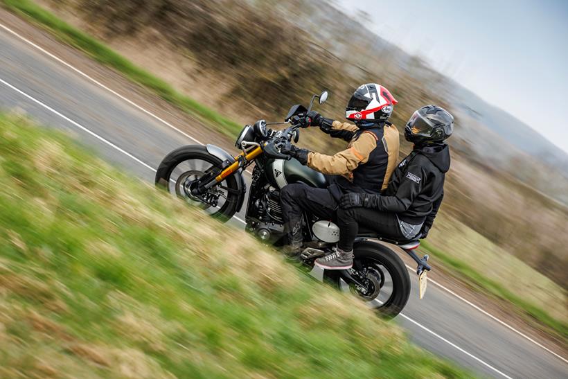 Triumph Scrambler 400 X is a great bike for pillions