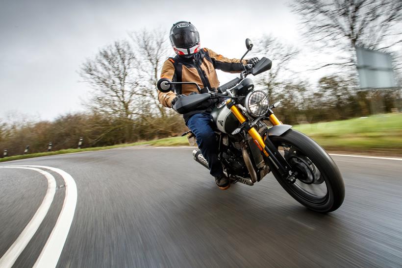 Triumph Scrambler 400 X isn't the best bike for motorway mileage