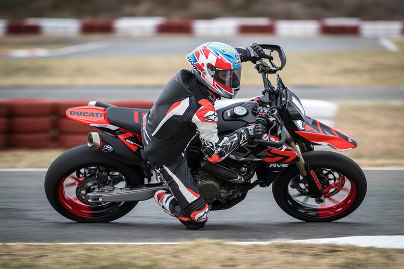 Cornering on the Ducati Hypermotard 698 Mono