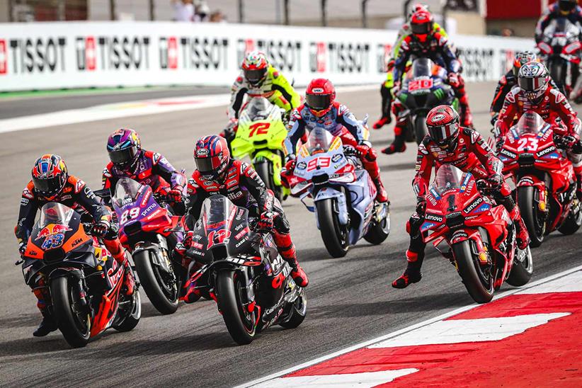 Jack Miller took the lead of the Sprint at Portimao at turn one.