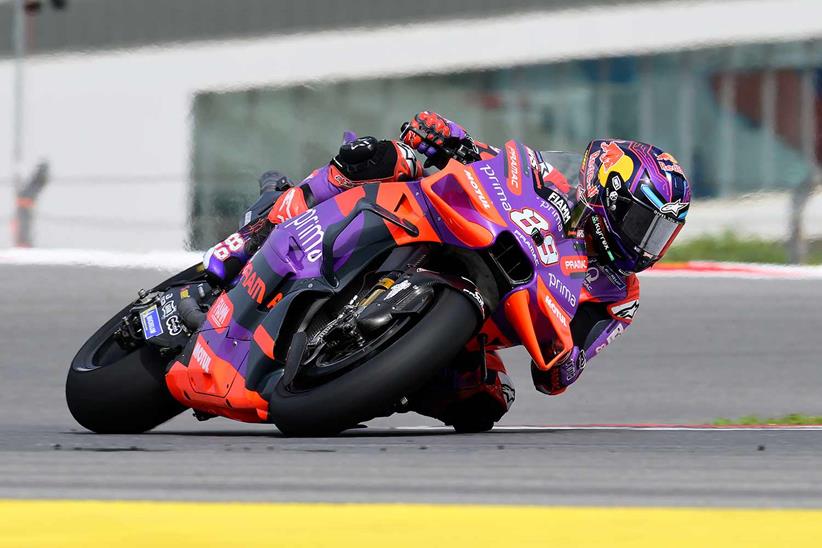 Jorge Martin in action onboard the Prima Pramac Racing Ducati at Portimao.