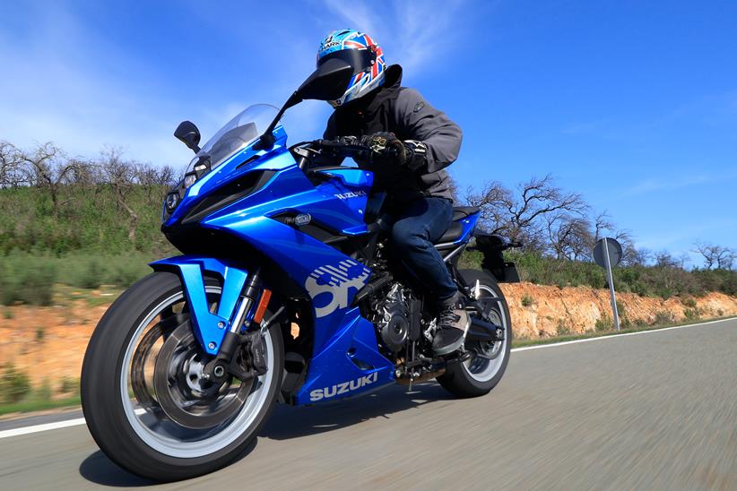 Suzuki GSX-8R on the road