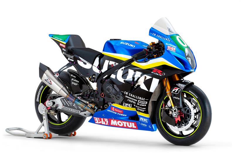 A side view of the Suzuki GSX-R1000R endurance race bike