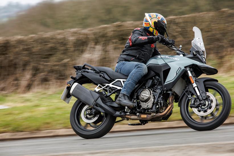Suzuki V-Strom 800 RE riding shot