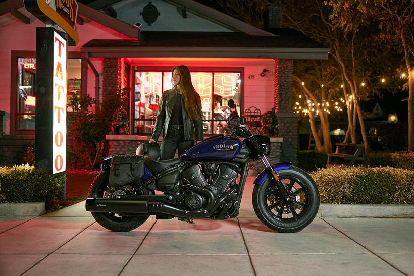 Side view of the latest Indian Scout Bobber