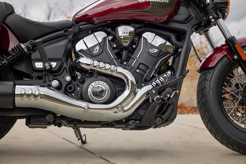 Indian Super Scout 1250 V-twin engine close up