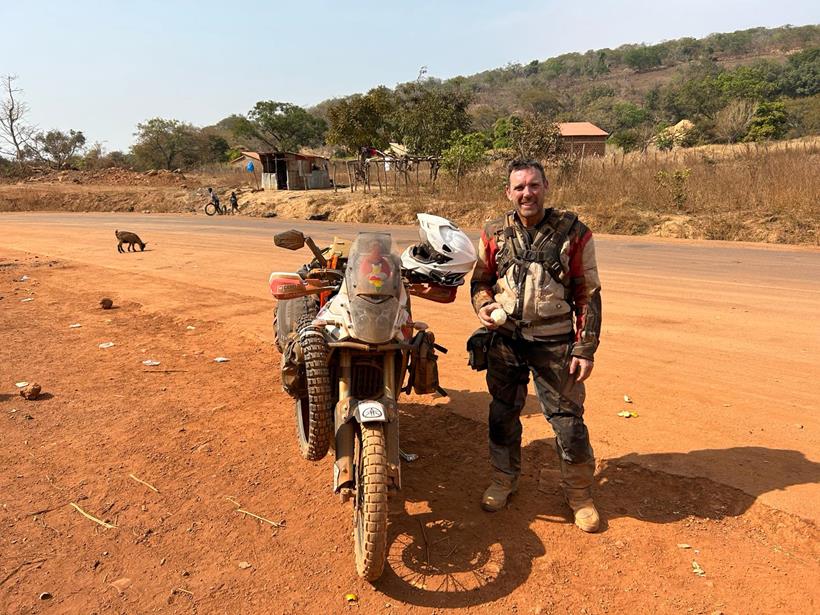 Derek Charlton with his Yamaha Tenere 700