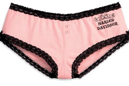 Harley-Davidson lace trim shorts