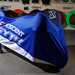 A special edition Yamaha R1 underneath the exclusive Jonathan Rea-inspired bike cover